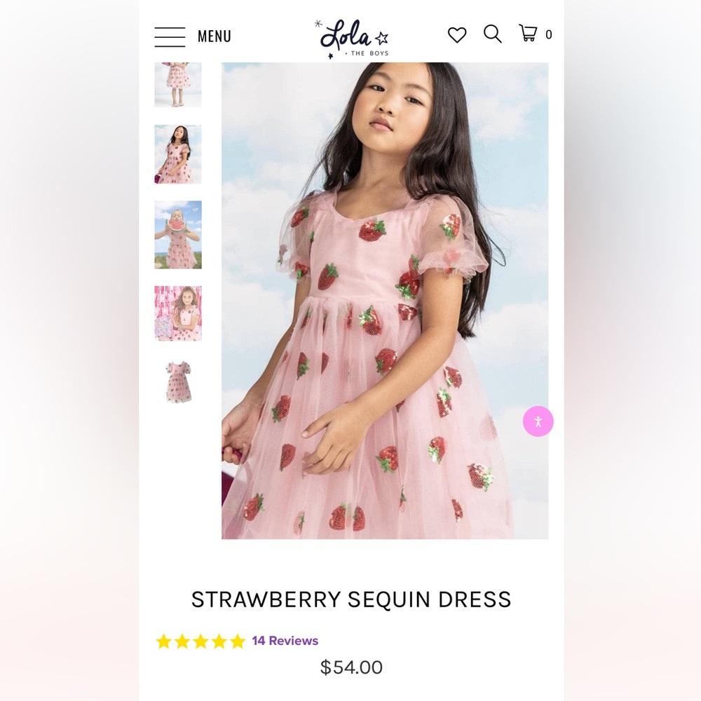 Super cute Lola + the Boys strawberry dress!